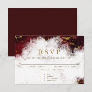 Atemberaubend Ruby Crystal Geode RSVP Karte