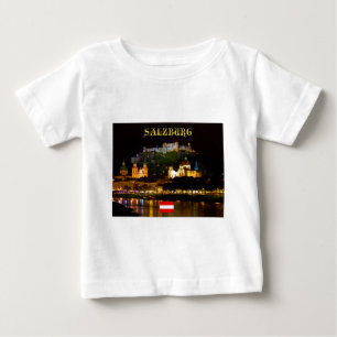Atemberaubend! Salzburg Österreich mit Flagge Baby T-shirt