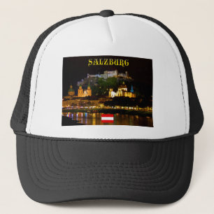 Atemberaubend! Salzburg Österreich mit Flagge Truckerkappe