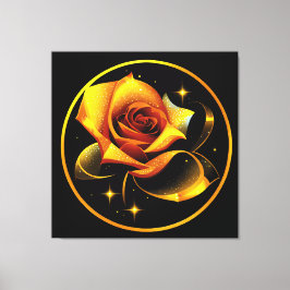 Atemberaubend Single Gold Rose Leinwanddruck