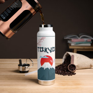 Atemberaubend und stilvoll: Tokio-Typografie-Desig Trinkflasche
