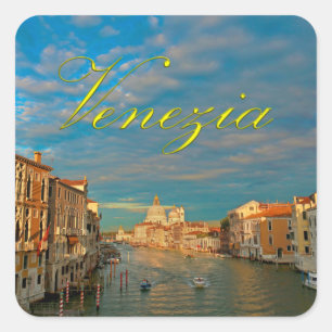 Atemberaubend! Venedig Grand Canal Venedig - Pro F Quadratischer Aufkleber