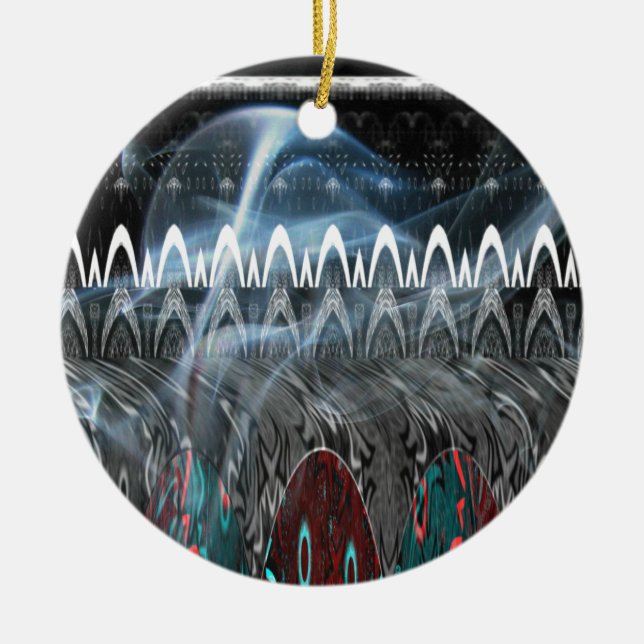 Atemberaubende Abstrakte Kunstdrucken Keramik Ornament (Vorne)