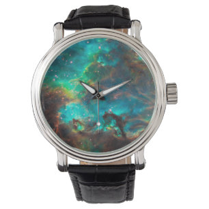 Atemberaubende Aqua-Stern-Gruppe Armbanduhr