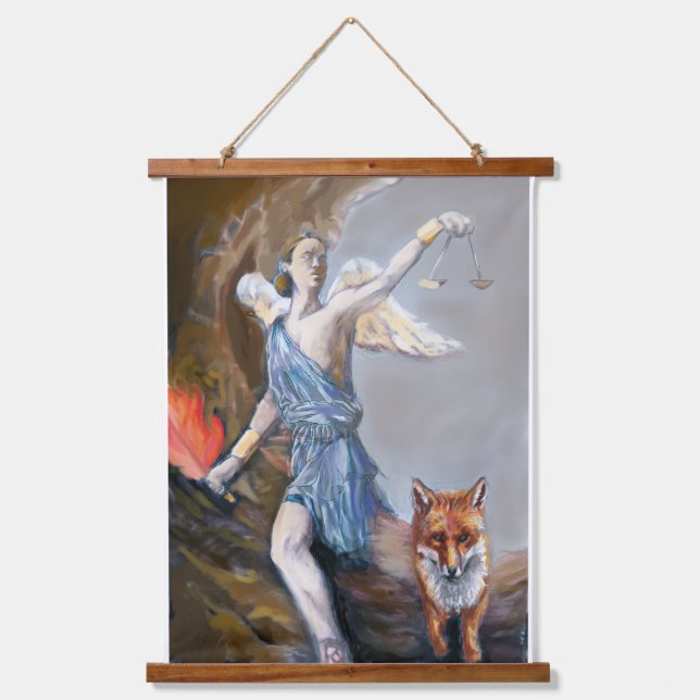 "Atemberaubende Aquarellbilder der Nemesis Wandteppich Mit Holzrahmen (Vorderseite)