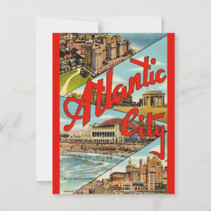 Atemberaubende Atlantik-City-Postkarte Postkarte