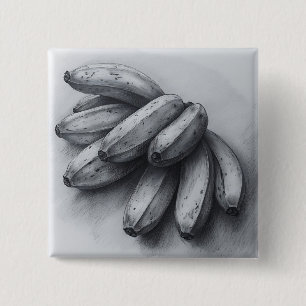 Atemberaubende Bananen Bleistiftskizze Zeichnung Button