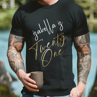 Atemberaubende Black & Gold 21. Überraschung Gebur T-Shirt