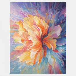 Atemberaubende Blume Fleecedecke