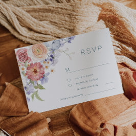 Atemberaubende Botanische Blumenwetterhochzeit RSVP Karte