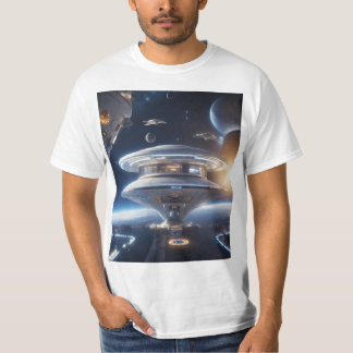 Atemberaubende Deep Space Station Illustration | T-Shirt