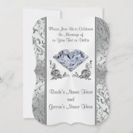 Atemberaubende Einladung zur Hochzeit von Diamante