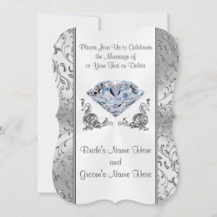 Atemberaubende Einladung zur Hochzeit von Diamante