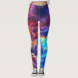 Atemberaubende Farbe Composite-Star-Nebel Leggings