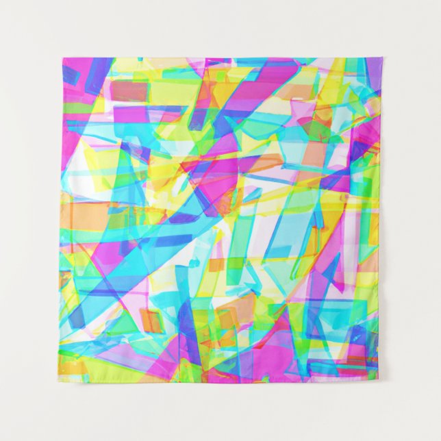 Atemberaubende Farben des geometrischen Musters Wandteppich (Vorderseite)