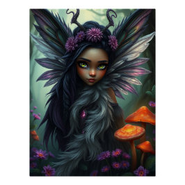 Atemberaubende Feathered Fairy Art Poster