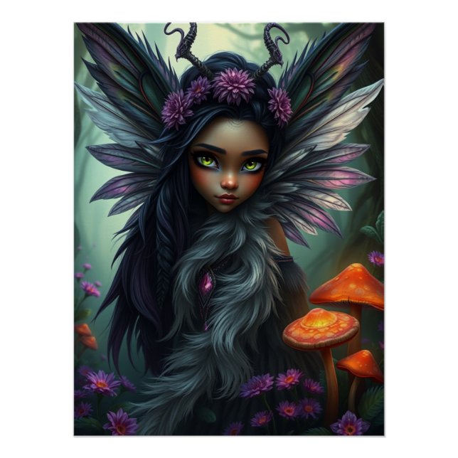 Atemberaubende Feathered Fairy Art Poster (Vorderseite)