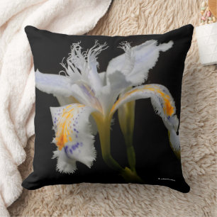 Atemberaubende florale Iris Japonica Blume Kissen