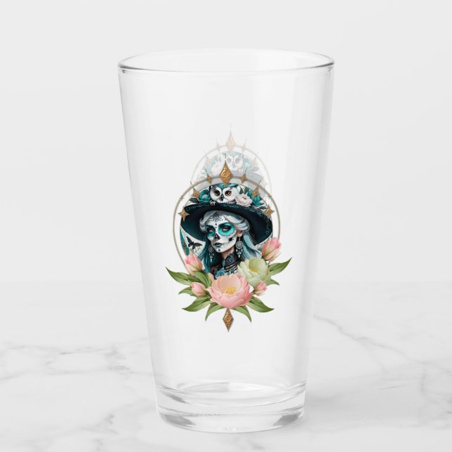 Atemberaubende Frau mit einem atemberaubenden Zuck Glas (Vorderseite)