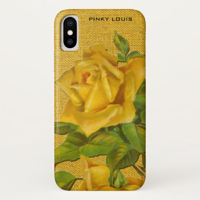 Atemberaubende gelbe Rosen auf gelbem Case-Mate iPhone Hülle (Rückseite)