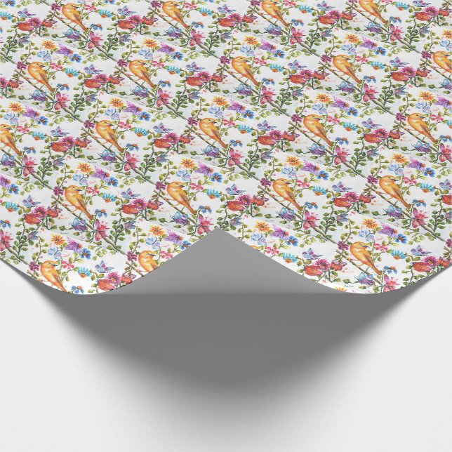 ATEMBERAUBENDE GELBGEBURTE WALDFLÜSSE GESCHENKPAPIER (Ecke)