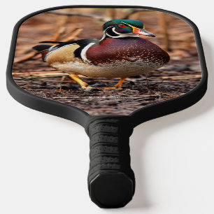 Atemberaubende Holzente im Wald Pickleball Schläger