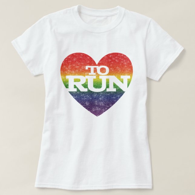 Atemberaubende Imitate Glitzer Regenbogeneffekt He T-Shirt (Design vorne)