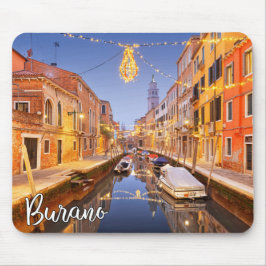 Atemberaubende Insel Burano, Italien Mousepad