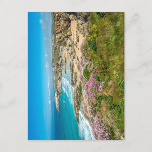 Atemberaubende Küstenlandschaft mit Newquay Strand Postkarte