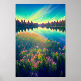 Atemberaubende Leinwand unter der azurblauen Canop Poster