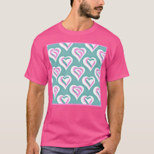 Atemberaubende Liebe Herzmuster T-Shirt