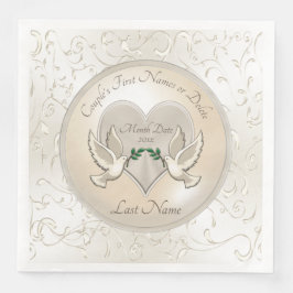 Atemberaubende Liebe taucht Personalisiert Hochzei Serviette