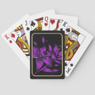 Atemberaubende Lilies Blume Kunst, Dichtung und Mu Spielkarten