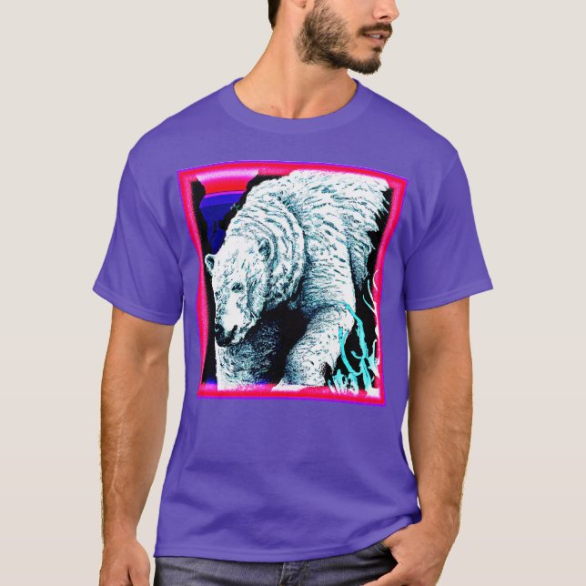 Atemberaubende Malerei eines Eisbären. Jetzt kaufe T-Shirt (Vorderseite)