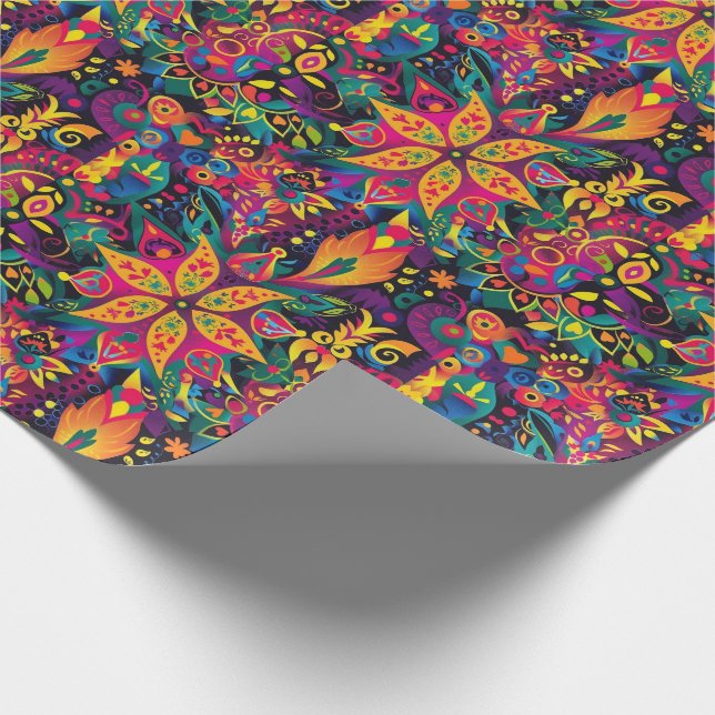 Atemberaubende Mandalas Diwali Geschenkpapier (Ecke)