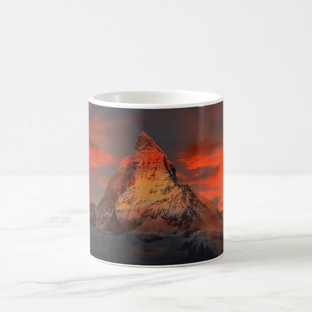 Atemberaubende matterhornrote Himmelslandschaft Kaffeetasse (Mittel)