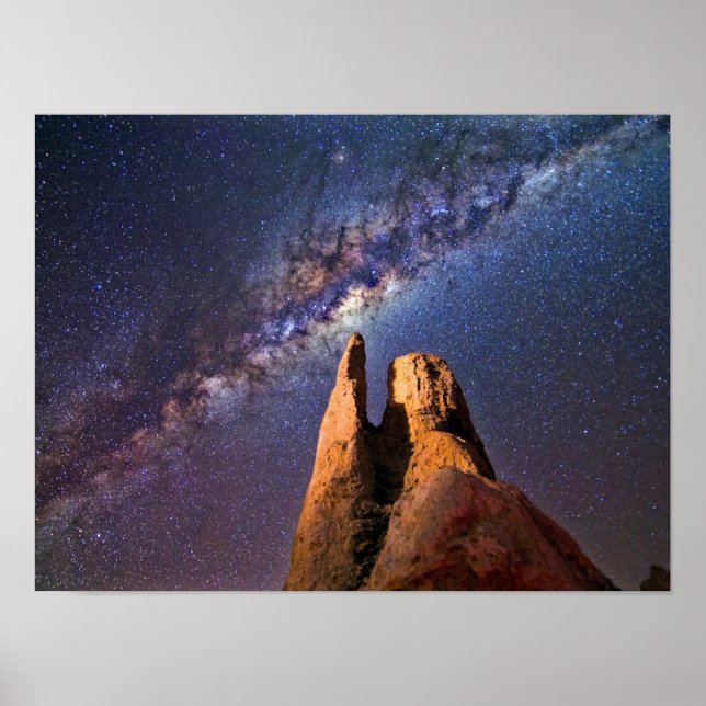 Atemberaubende Milchstraßenlandschaft Poster (Vorne)