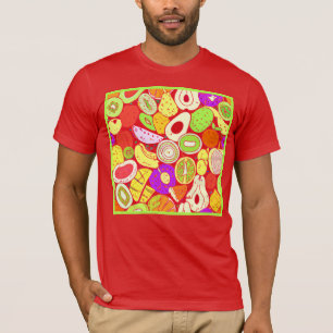 Atemberaubende Mischungen von Fruchtmustern. Jetzt T-Shirt
