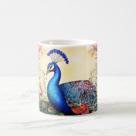 Atemberaubende Monogram Peacock-Tasse Kaffeetasse