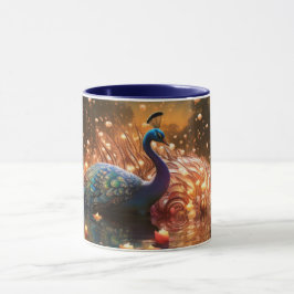 Atemberaubende Monogram Peacock-Tasse Tasse