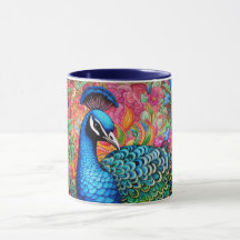 Atemberaubende Monogram Peacock-Tasse