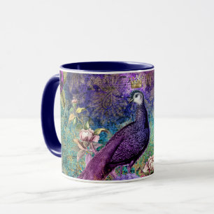 Atemberaubende Monogram Peacock-Tasse Tasse