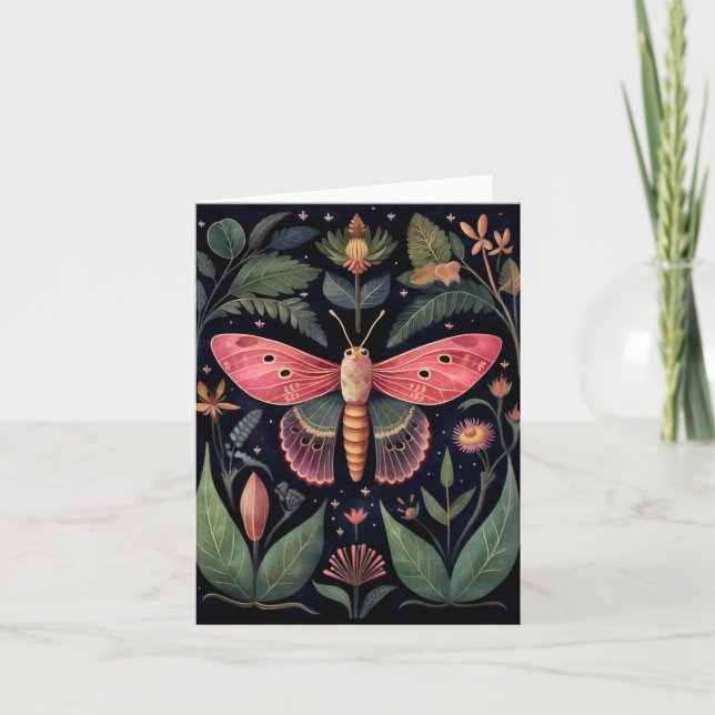 Atemberaubende Moth Cards Feiertagskarte (Vorderseite)