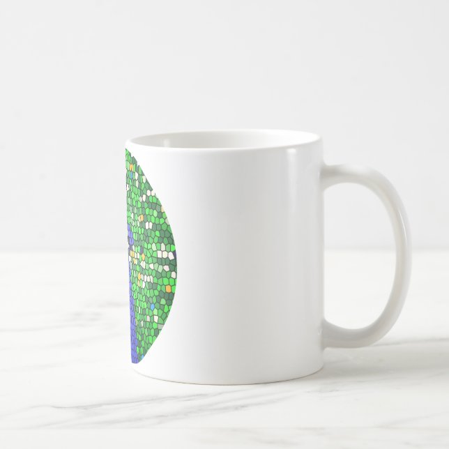 Atemberaubende Pfauenmosaikgeschenke Kaffeetasse (Rechts)