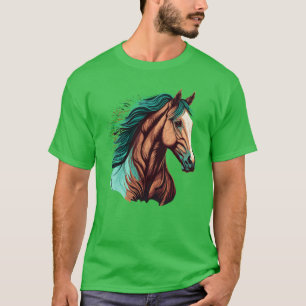 Atemberaubende Pferdekopf-Kunstwerke Freunde T-Shirt