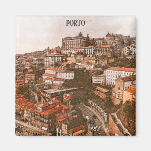 Atemberaubende Porto-Portugal Architektur Stadtbes Magnet