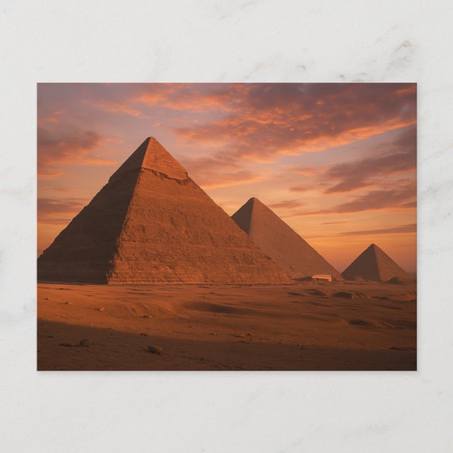 Atemberaubende Pyramiden Sunset Ägyptische Postkar Postkarte (Vorderseite)