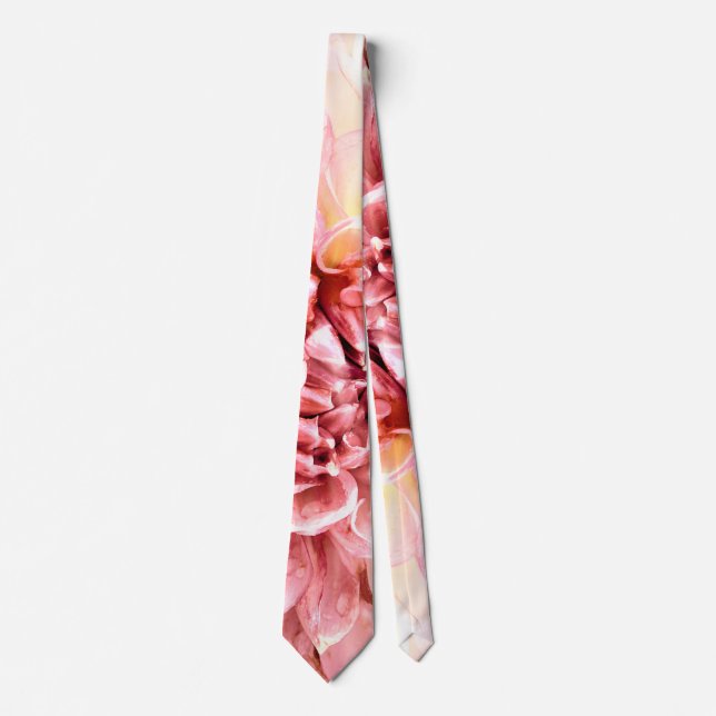 Atemberaubende Rosa Dahlische Blume Kopf nah Krawatte (Vorderseite)