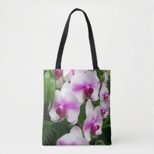 Atemberaubende Rosa und weiße Orchideen Tasche