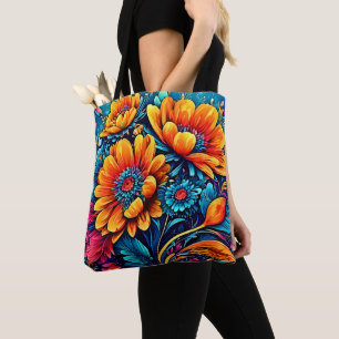 Atemberaubende Rose Blumenfarbe Tasche
